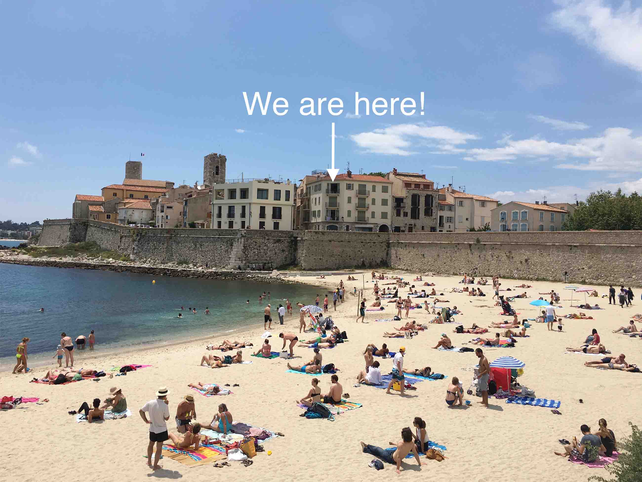 place de rêves Antibes on the seawall overlooking the Mediterranean Sea